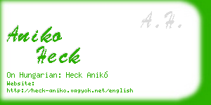 aniko heck business card